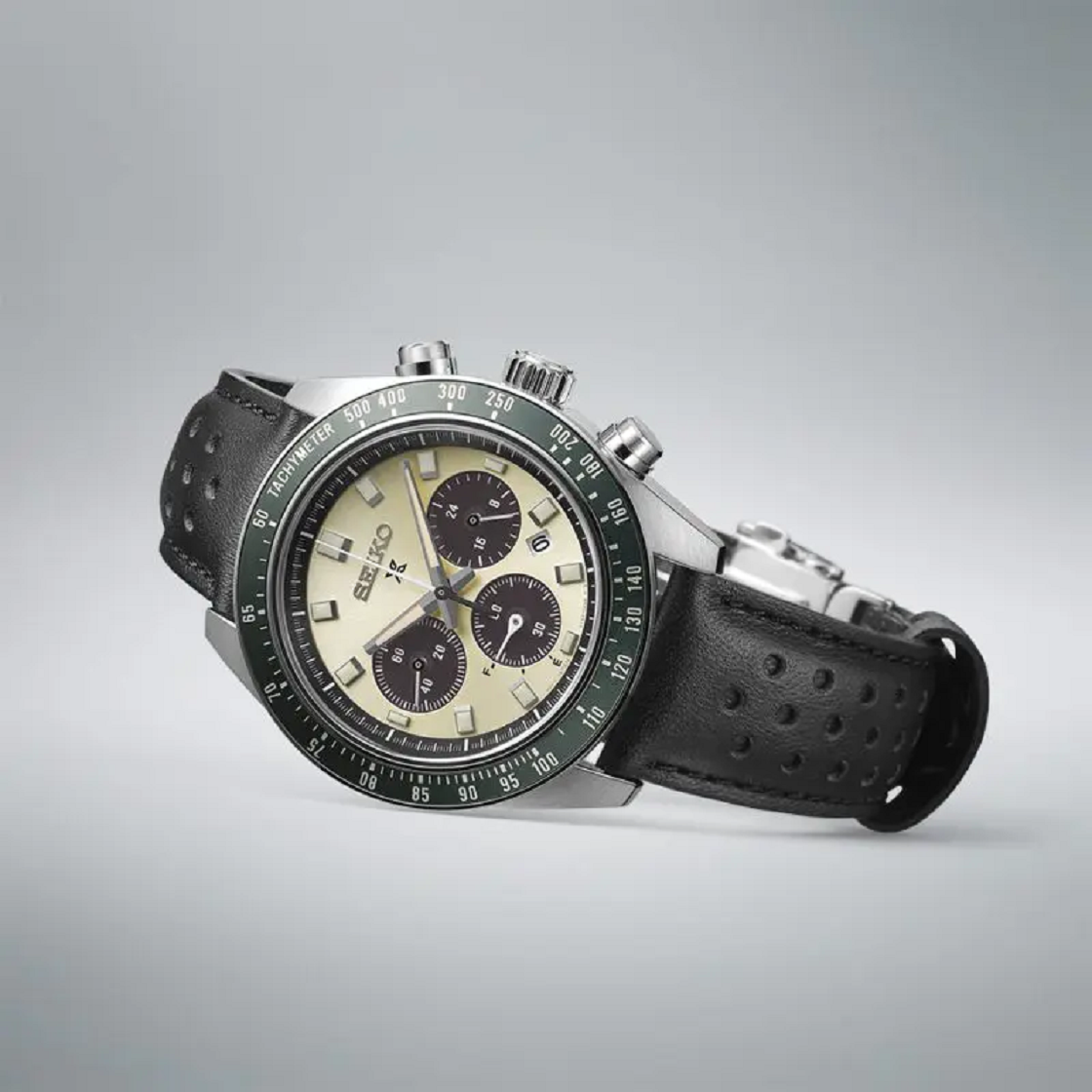 Montre Chronographe Seiko Vintage Style Panda Racing - Quartz, Boîtier Acier Inox, Résistance 100m