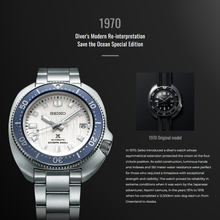 Load image into Gallery viewer, Seiko PROSPEX 2022 x "SAVE THE OCEAN" Glacier Series 1970 Re-Interpretation SPB301J1