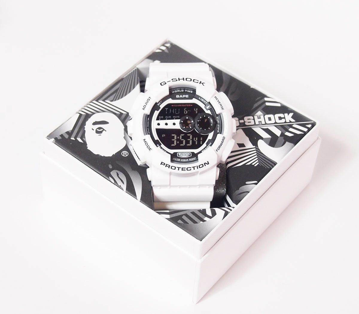BAPE G-SHOCK GD-100 15SSエイプジーショックホワイト - 時計