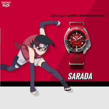 Load image into Gallery viewer, Seiko 2020 x "NARUTO & BORUTO" SARADA UCHINA Seiko 5 Sport Limited Edition SRPF67K1