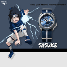 Load image into Gallery viewer, Seiko 2020 x "NARUTO & BORUTO" SASUKE UCHIHA Seiko 5 Sport Limited Edition SRPF69K1
