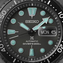 Load image into Gallery viewer, Seiko PROSPEX 2024 BLACK Series &quot;‘Night Vision Turtle Diver&quot; Caliber 4R36 Antomatic Watch SRPK43K1