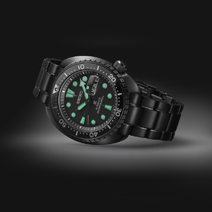 Seiko PROSPEX 2024 BLACK Series "‘Night Vision Turtle Diver" Caliber 4R36 Antomatic Watch SRPK43K1