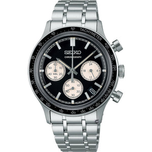 Seiko 2025 Sports Quartz Chronograph Collection Black Dial Caliber 8T63 SSB479P1