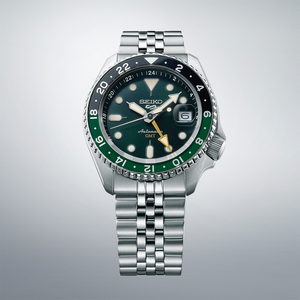 Seiko 5 Sport 2024 SKX Model "Bi Green" Specialist Style GMT series Caliber 4R34 Automatic Watch SSK035K1