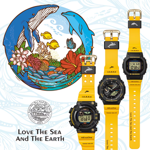 Casio G Shock 2023 x "Love The Sea And The Earth" ICERC Black/Yellow Frogman GW-8200K-9JR