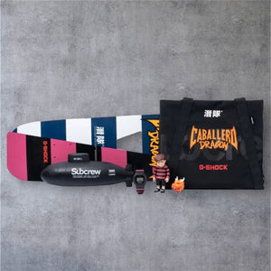 Casio G SHOCK 2020 x "SUBCREW" x "STEVE CABALLERO" Sharkmarine Skateboard set DW-5600SSC20