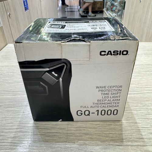 Casio G SHOCK Style Muscle Alarm Clock with Thermometer LED Light & Wave Ceptor GQ-1000J