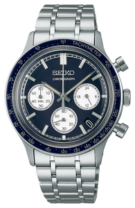 Seiko 2025 Sports Quartz Chronograph Collection Blue Dial Caliber 8T63 SSB477P1