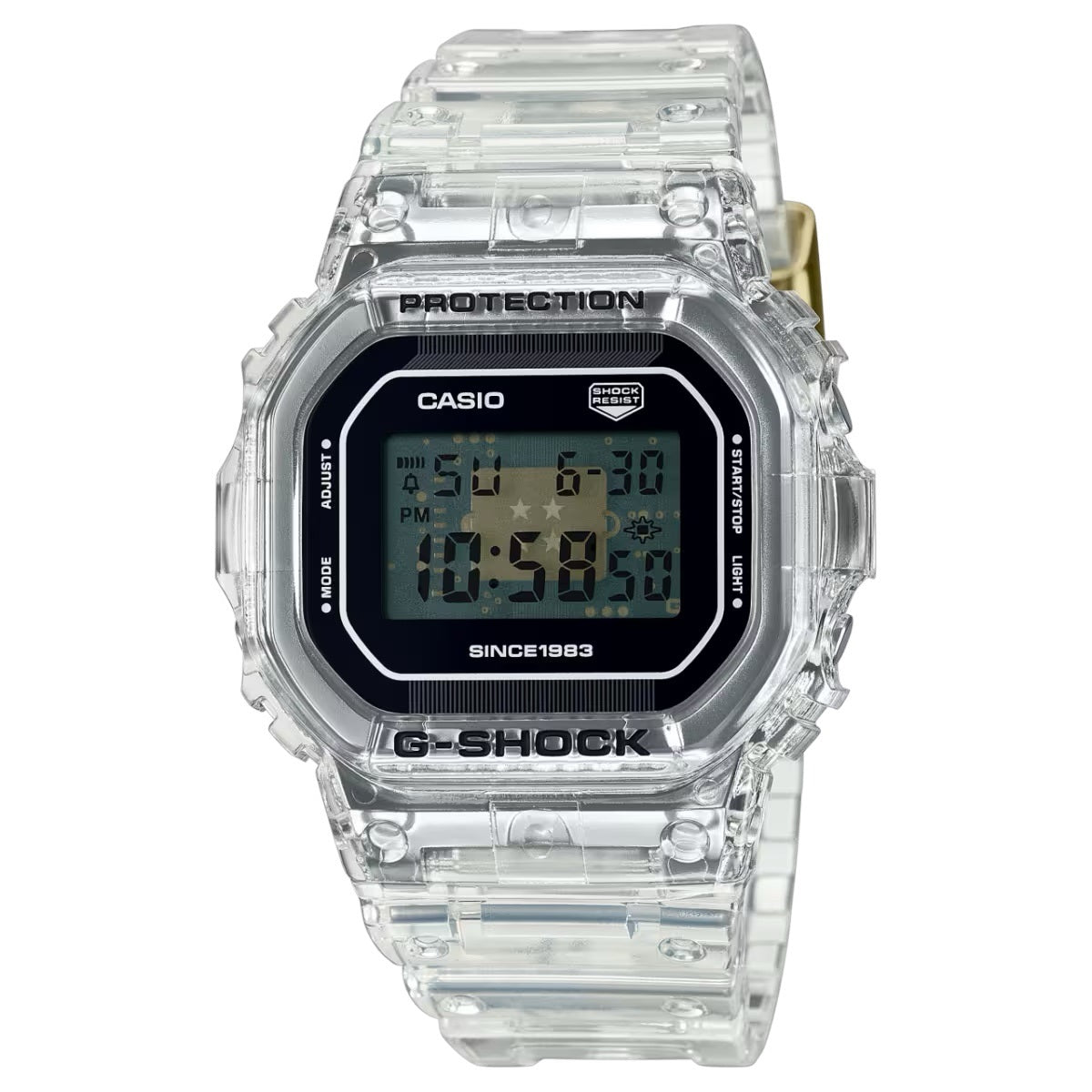 Casio dw clearance 5600 transparent