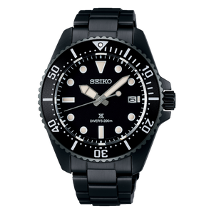 Seiko PROSPEX 2024 Solar Diver’s in All Black Style Caliber V157 SNE599P1