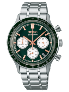 Seiko 2025 Sports Quartz Chronograph Collection Green Dial Caliber 8T63 SSB481P1