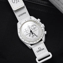 Load image into Gallery viewer, Omega x swatch x Snoopy MISSION to MOONPHASE Secret Moonswatch white S033W700