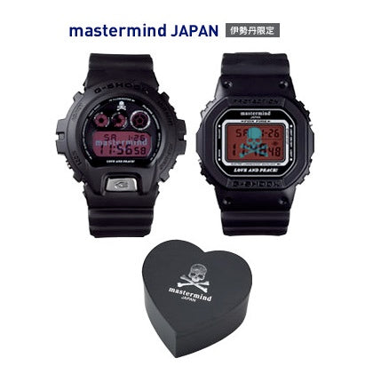 Casio G Shock 2008 x MASTERMIND Japan Valentine Box Set of 2 DW 5600 ELITE TIMEPIECEHK HONG KONG