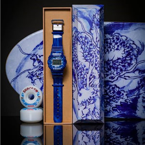 Casio G SHOCK 2022 x "SUBCREW" China Blue Porcelain Series Special Box Set Limited Edition DW-5600BWP-2PFS