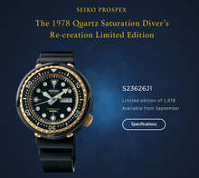 Load image into Gallery viewer, Seiko PROSPEX 2018 “1000M GOLDEN TUNA” Re-editions S23626J1