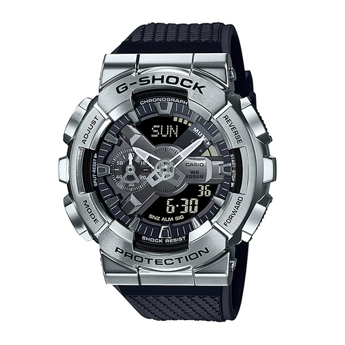 Casio G Shock 2020 GM 110 ANALOG-DIGITAL with Metal Case Series GM-110-1A (Sliver)