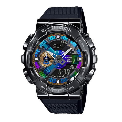Casio G Shock 2020 GM 110 ANALOG-DIGITAL with Metal Case Series GM-110B-1A (Black)