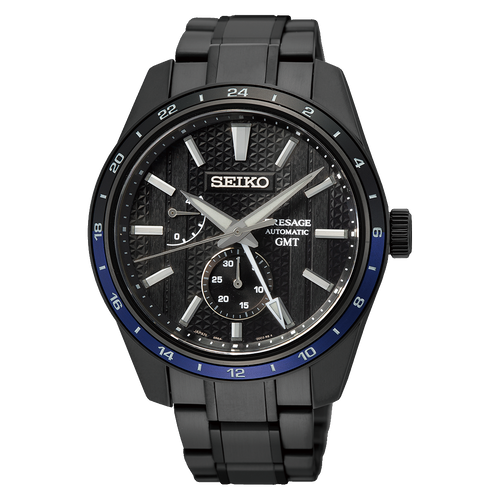 Seiko PRESAGE 2022 Boutique Exclusive Sharp Edged GMT Series Zero Halliburton Limited Edition Caliber 6R64 SPB271J1