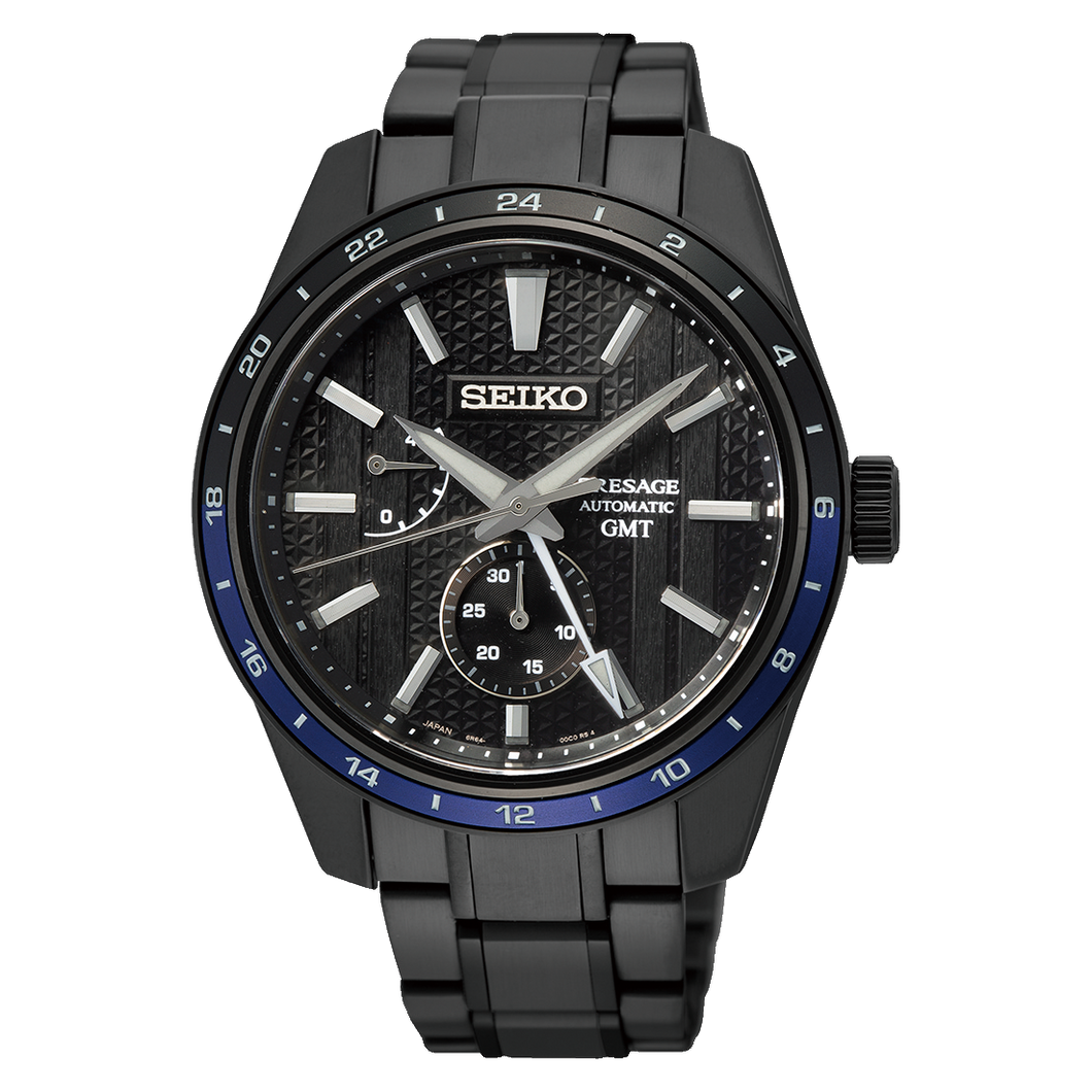 Seiko PRESAGE 2022 Boutique Exclusive Sharp Edged GMT Series Zero Halliburton Limited Edition Caliber 6R64 SPB271J1
