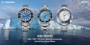 Seiko PROSPEX 2022 x "SAVE THE OCEAN" Glacier Series 1968 Re-Interpretation SPB299J1