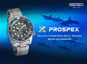 Seiko PROSPEX 2021 Asia Exclusive "BLUE DOLPHINS" 300M MARINE MASTER Hi-Beat Diver's Watch SLA045J1