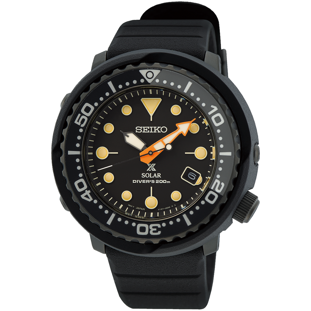 Seiko PROSPEX 2021 BLACK SOLAR TUNA SERIES Limited Edition Caliber V ELITE TIMEPIECEHK HONG KONG