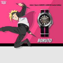 Load image into Gallery viewer, Seiko 2020 x &quot;NARUTO &amp; BORUTO&quot; BORUTO UZUMAKI Seiko 5 Sport Limited Edition SRPF65K1