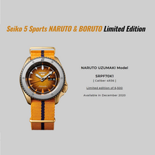 Load image into Gallery viewer, Seiko 2020 x &quot;NARUTO &amp; BORUTO&quot; NARUTO UZUMAKI Seiko 5 Sport Limited Edition SRPF70K1