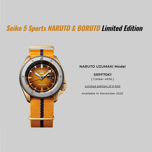 Seiko 2020 x "NARUTO & BORUTO" NARUTO UZUMAKI Seiko 5 Sport Limited Edition SRPF70K1