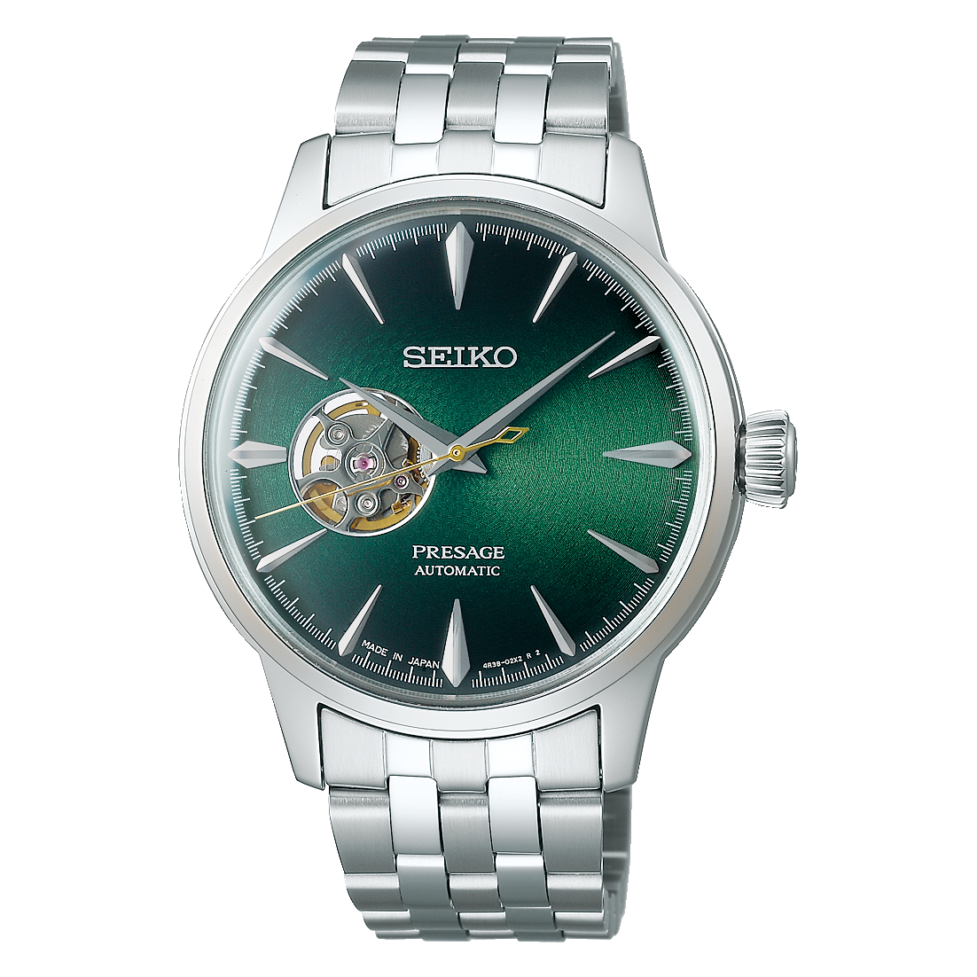 Seiko 2021 PRESAGE Cocktail Time GRASSHOPPER 4R38 Automatic Watch SS ELITE TIMEPIECEHK HONG KONG