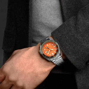 Seiko 5 Sport 2022 GMT SKX Re-Interpretation "Mikan Orange" Caliber 4R34 Automatic Watch SSK005K1