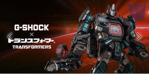 Casio G SHOCK x "TRANSFORMERS" New Master Nemesis Optimus Prime DW-5600TF19-SET