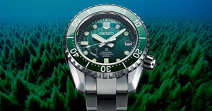 Seiko PROSPEX LX LINE Limited Edition 2020 "ANTARTIC" Spring Drive Titanium Divers Watch With textured Green Dial SNR045J1