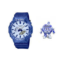 Load image into Gallery viewer, Casio G SHOCK 2022 China Blue Porcelain Series with G-FAMILY Figure Special Gift Box Set GA-2100BWP-2APFQ