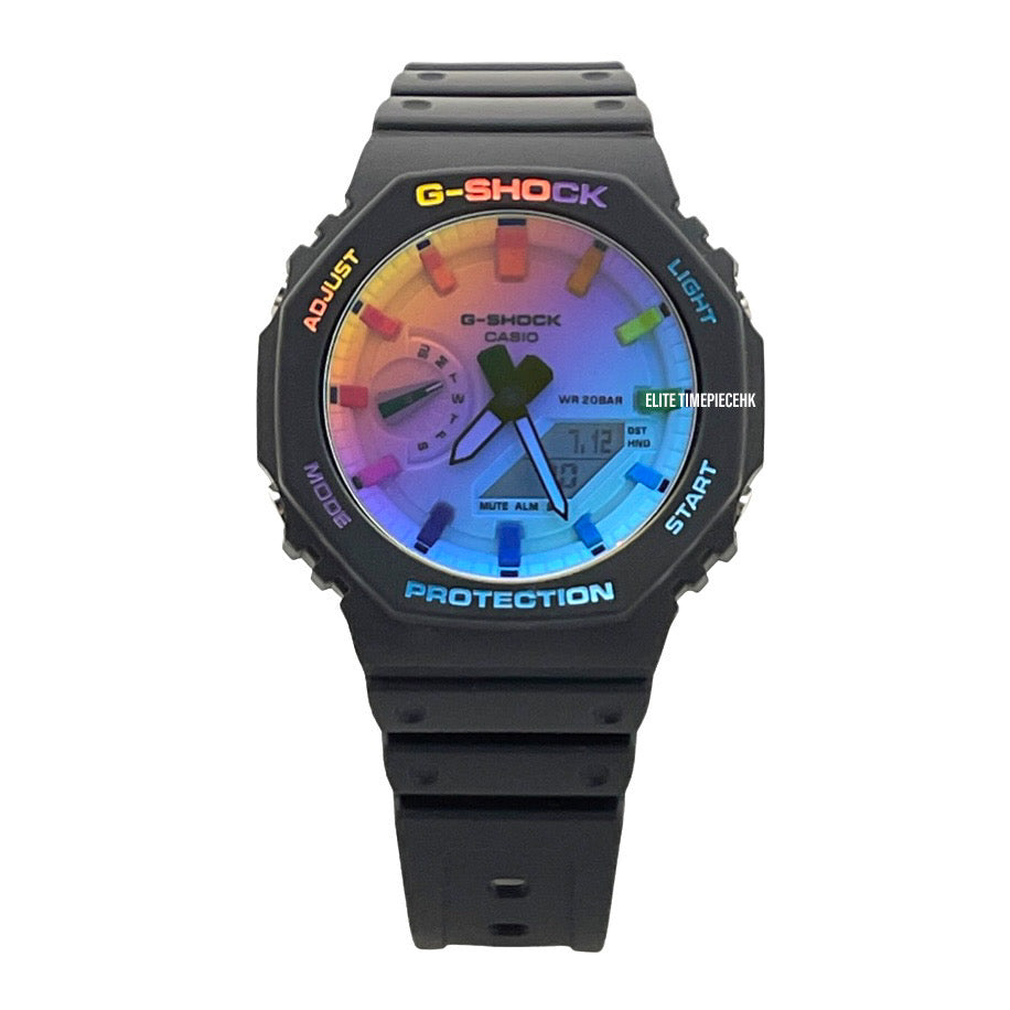 Casio G SHOCK 2022 Royal Casioak Iridescent Rainbow Colour GA 2100