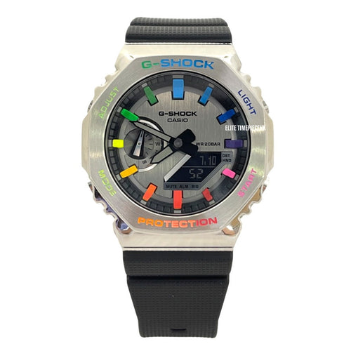 Casio G SHOCK 2022 SPECIAL Royal Casioak Sliver Rainbow Custom GM-2100