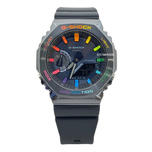 Casio G SHOCK 2022 Royal Casioak Navy Rainbow Custom GM-2100N