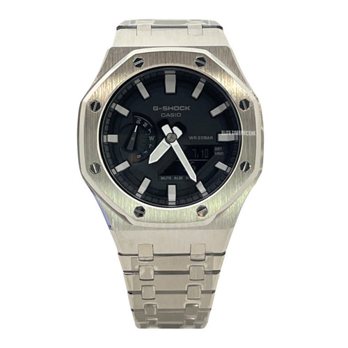 Casio G SHOCK 2022 Royal Casioak Custom GA-2100 Sliver Metal Armor 2.0