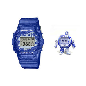 Casio G SHOCK 2022 China Blue Porcelain Series with G-FAMILY Figure Special Gift Box Set DW-5600BWP-2APFQ