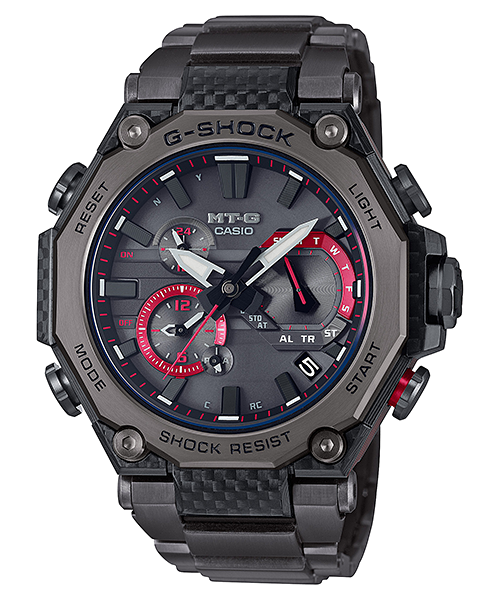 Casio 2021 MTG Metal Twisted G Shock (MTG) Newest Carbon Fiber Front Exterior with Composite Band MTG-B2000YBD-1A